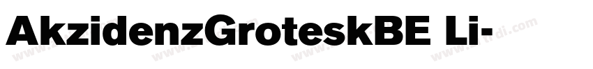 AkzidenzGroteskBE Li字体转换